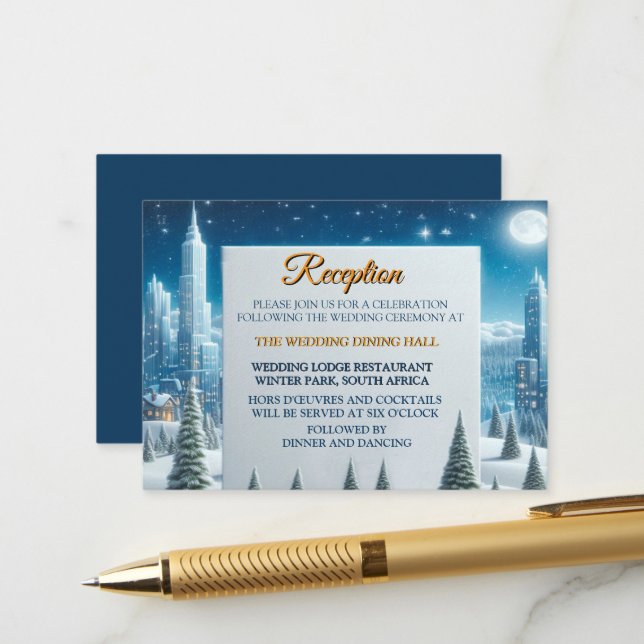 WINTER  in Magical Wonderland Enclosure Card (Front/Back In Situ)