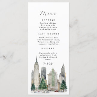 winter in New York Flat Menu