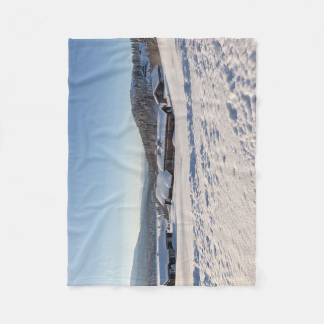 Winter in Norway Fleece Blanket (Front)
