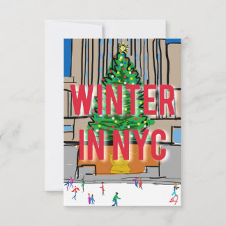 Winter in NYC Thank You Card