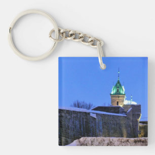 Winter in Quebec, Canada Key Ring