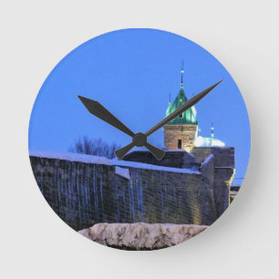 Winter in Quebec, Canada Round Clock