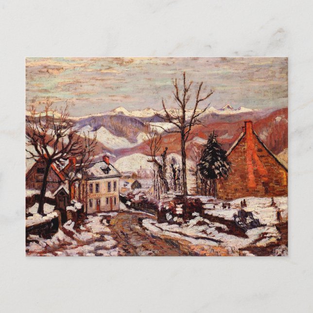 Winter in Saint Sauves d'Auvergne Postcard (Front)