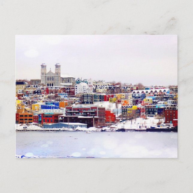Winter In St. John's Postcard (Front)
