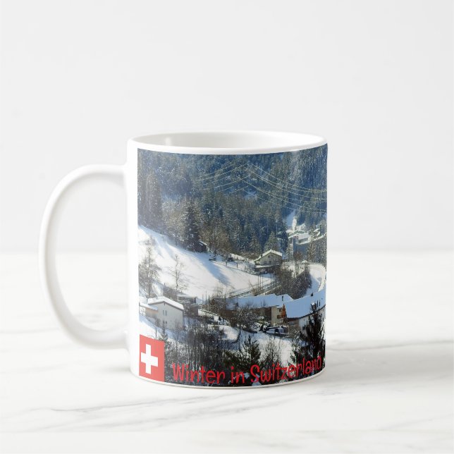 Winter in Switzerland Coffee Mug (Left)