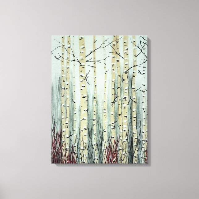 Winter in the Aspen Grove Canvas Print (Front)