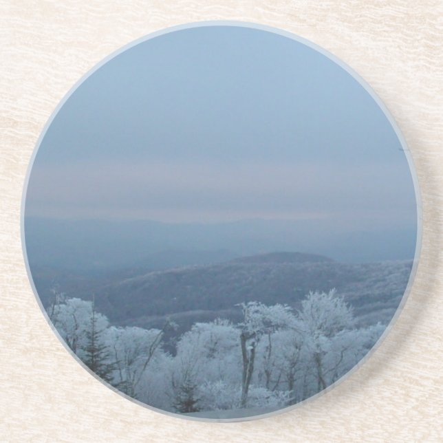 Winter in the Blue Ridge Mountains Coaster (Front)