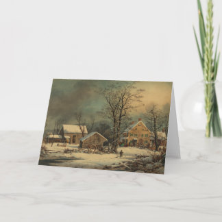 Winter In The Country: A Cold Morning Holiday Card