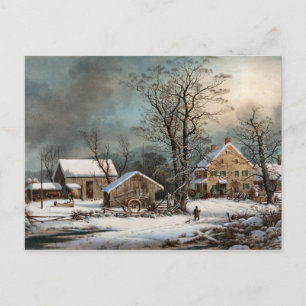 Winter in the Country, A Cold Morning Postcard