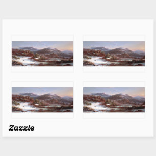 Winter in the Mountains  Rectangular Sticker