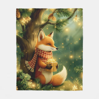 Winter in the Pines Fleece Blanket