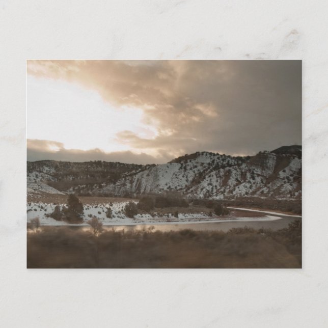 Winter in the Rockies Postcard (Front)