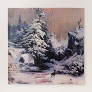 Winter in the Rocky Mountains (by Thomas Moran) Jigsaw Puzzle