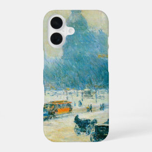 Winter in Union Square by Frederick Childe Hassam iPhone 16 Case