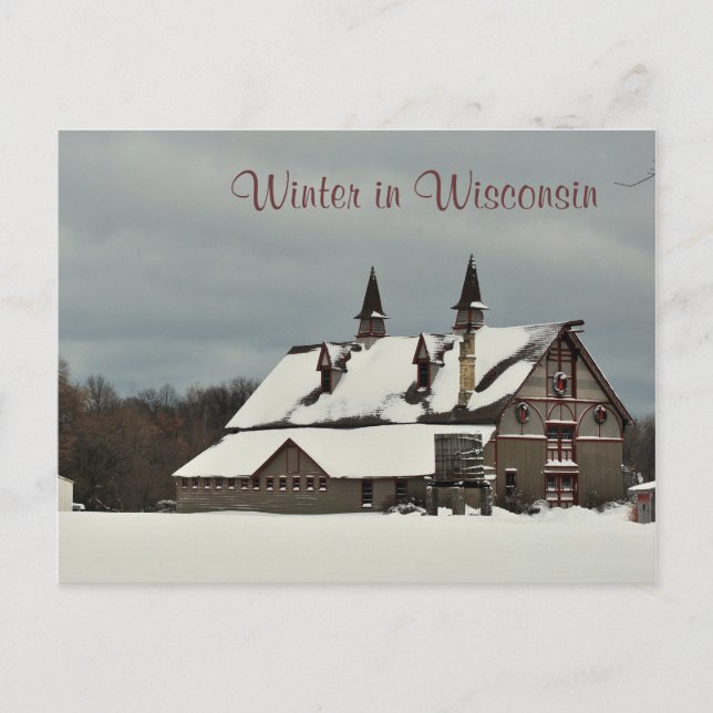 Winter in Wisconsin Holiday Postcard (Front)