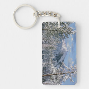 Winter in Yellowstone National Park, Wyoming Key Ring