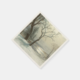 Winter in Yosemite by Albert Bierstadt  Napkin