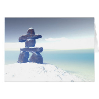Winter inukshuk Card