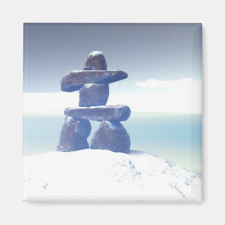 Winter inukshuk Magnet