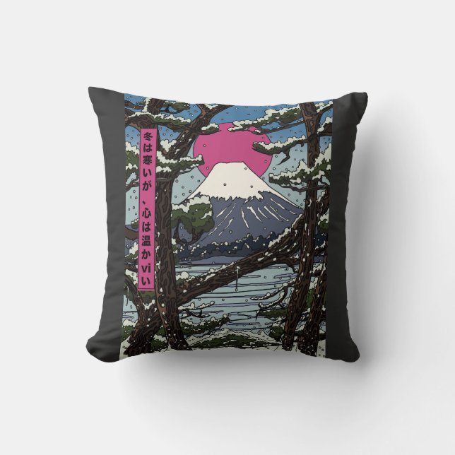 Winter is cold but the heart is warm cushion (Front)