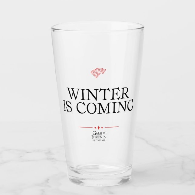 Winter Is Coming Glass (Front)
