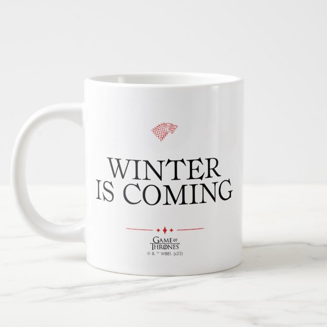 Winter Is Coming Large Coffee Mug (Left)