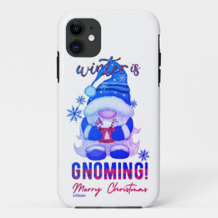 WINTER IS GNOMING funny christmas gnome            Case-Mate iPhone Case