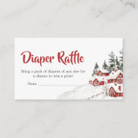 Winter It Take a Village Baby Shower Diaper Raffle