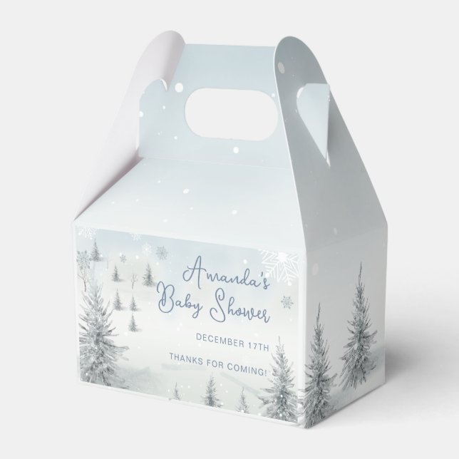 Winter Its Cold Outside Baby Shower Thank You Favour Box (Front Side)