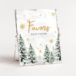 Winter It's Cold Outside Favours  Poster<br><div class="desc">Make your event special with this Snowflake Baby Shower with our cute and lovely printable Favours Sign featuring adorable Pine Trees theme. Download,  personalise,  and create lasting memories with this perfect touch for your joyous celebration!

BS580</div>