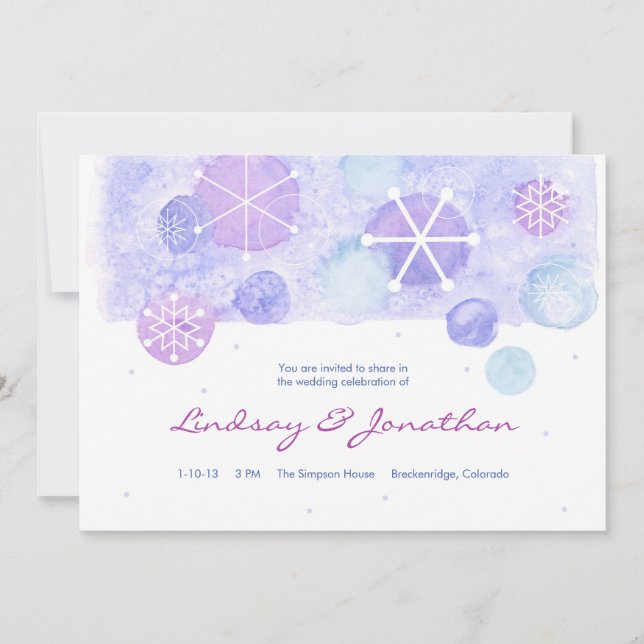 Winter Jewels Wedding Invitation (Front)