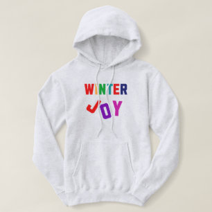 Winter Joy - Cosy Colourful Letters Hoodie