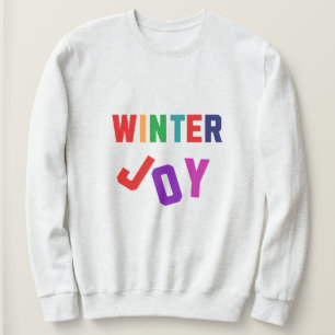 Winter Joy - Cosy Colourful Letters Sweatshirt