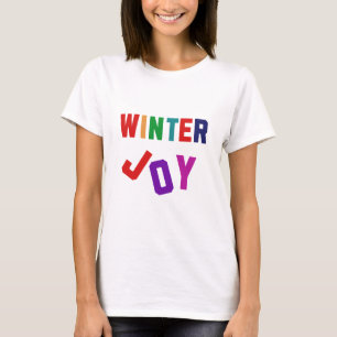 Winter Joy - Cosy Colourful Letters T-Shirt
