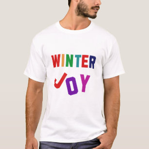 Winter Joy - Cosy Colourful Letters T-Shirt