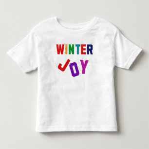 Winter Joy - Cosy Colourful Letters Toddler T-Shirt