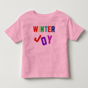 Winter Joy - Cosy Colourful Letters Toddler T-Shirt
