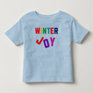 Winter Joy - Cosy Colourful Letters Toddler T-Shirt