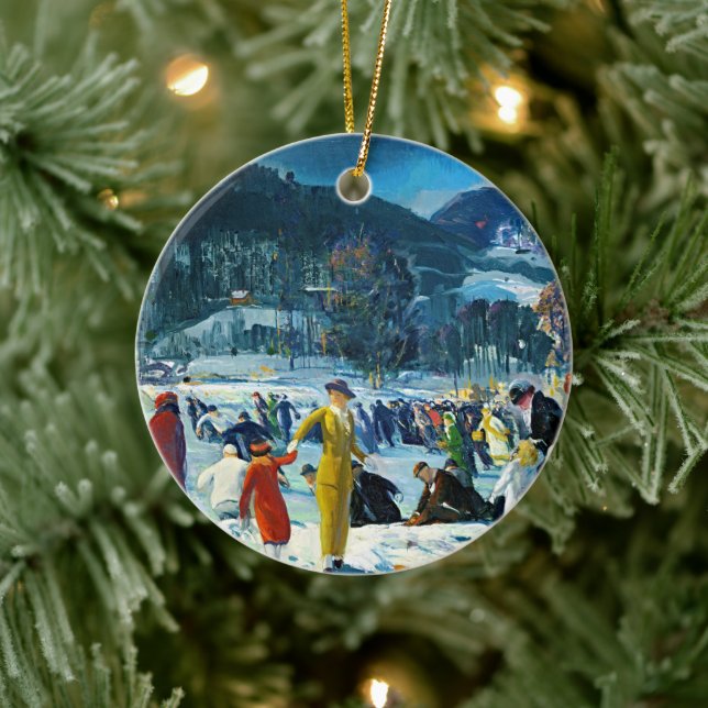Winter Joy • Fine Art Ceramic Ornament (Tree)