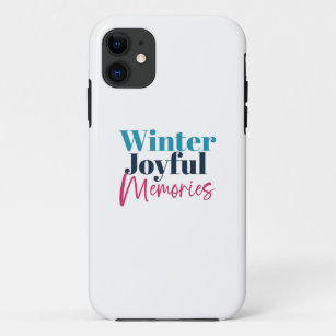 Winter Joyful Memories: Festive Holiday Quotes Case-Mate iPhone Case