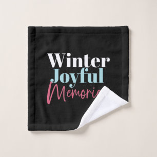 Winter Joyful Memories: Festive Holiday Quotes II Wash Cloth