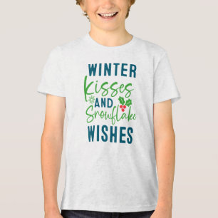 Winter Kisses And Snowflake Wishes-51963 T-Shirt Tri-Blend Shirt