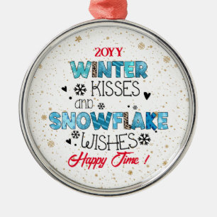 Winter Kisses Customize Metal Tree Decoration