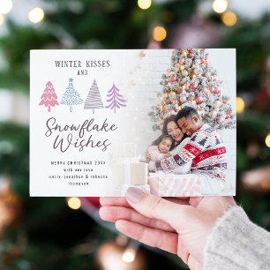 Winter Kisses Quote Trees Photo Merry Christmas