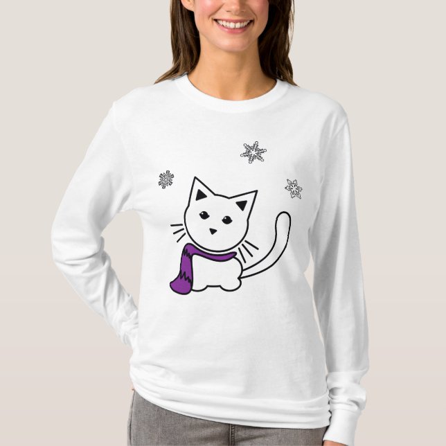 Winter Kitten T-Shirt (Front)