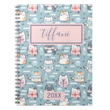 Winter Kitty Cats Spiral Photo Notebook