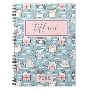 Winter Kitty Cats Spiral Photo Notebook