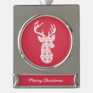 Winter Knit Christmas Reindeer Ornament