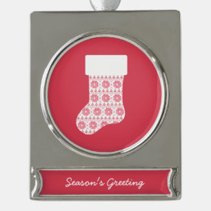 Winter Knit Christmas Stocking Ornament