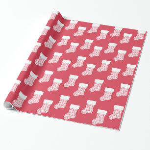 Winter Knit Christmas Stocking Wrapping Paper